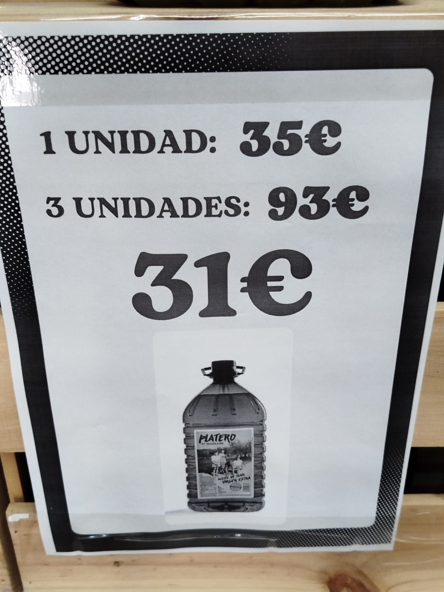 OFERTA 3 GARRAFAS 5L PLATERO