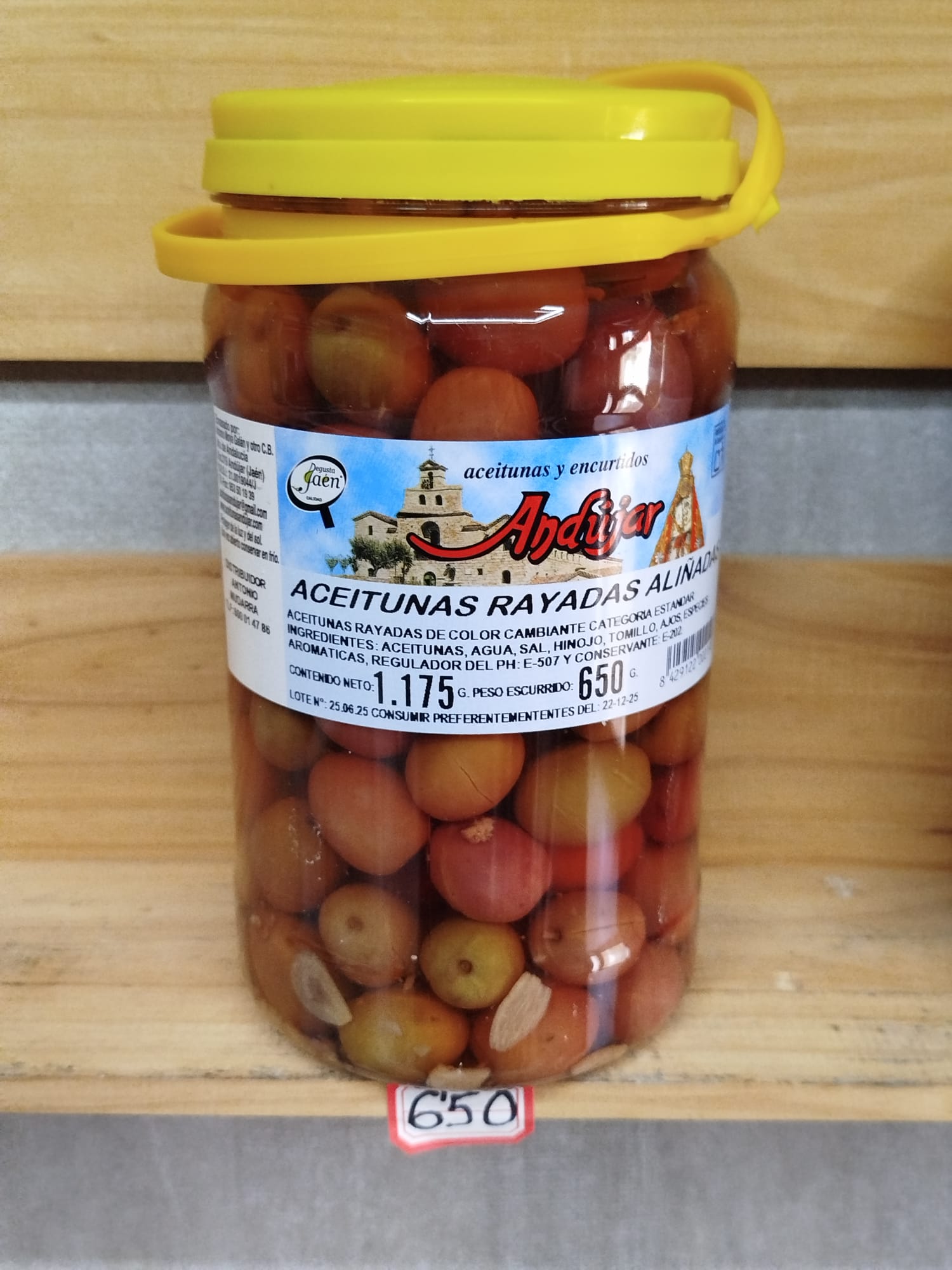 ACETUNAS RAYADAS ALIÑADAS
