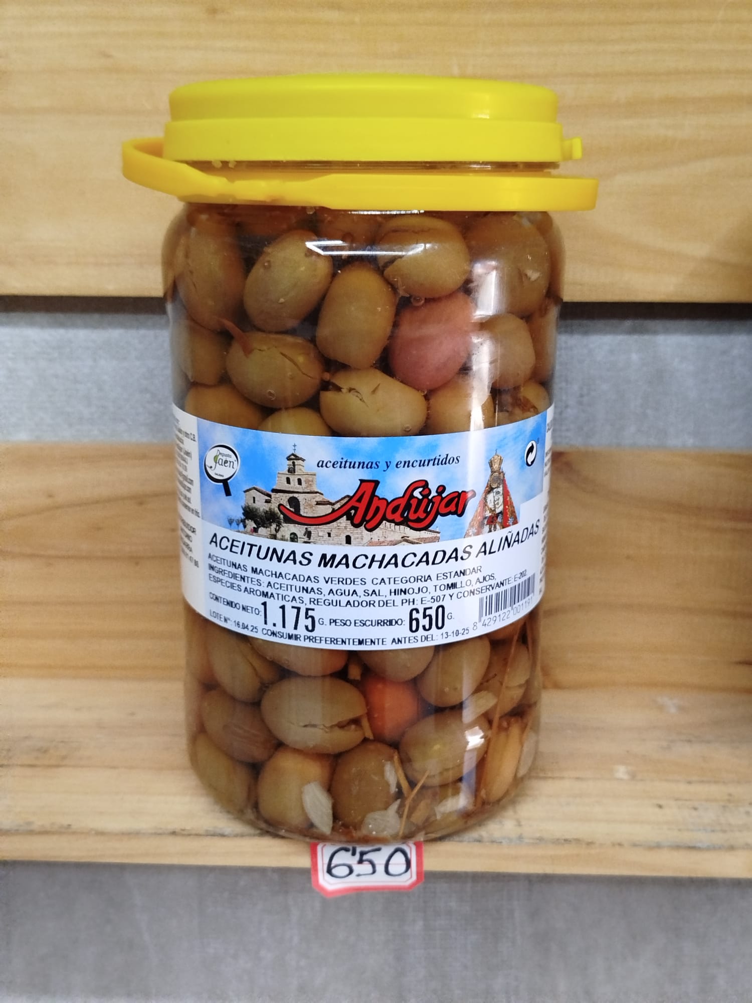 ACEITUNAS MACHACADAS ALIÑADAS
